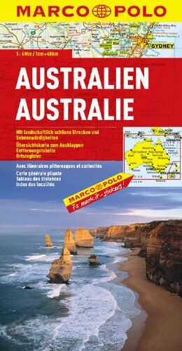 Marco Polo - MARCO POLO Kontinentalkarte Australien 1:4 Mio.: Mit landschaftlich schönen Strecken und Sehenswürdigkeiten. Übersichtskarte zum Ausklappen, Entfernungstabelle, Ortsregister - Preis vom 11.10.2026 03:10:56 h