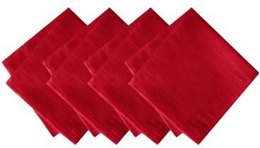 Threadmade Continental Solid Texture Water and Stain Resistant Napkins, Set of 4