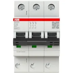 ABB Sicherungsautomat SX200, 3-polig, 32A, C, 6kA - SX203-C32