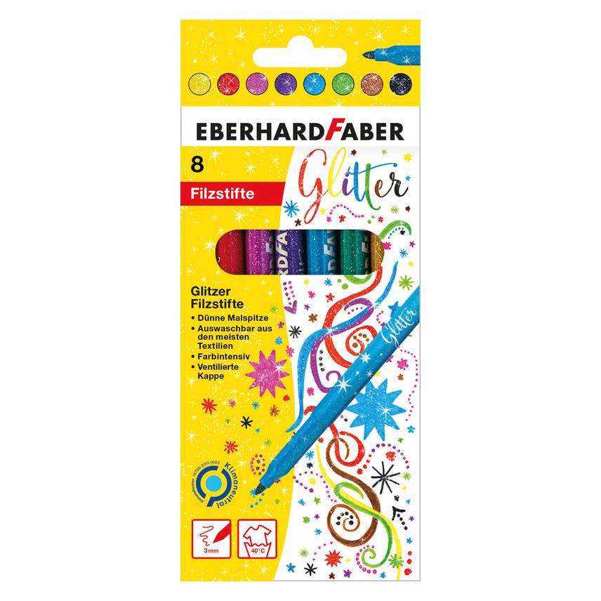 EberhardFaber Fasermaler Glitter (8x) (551008)