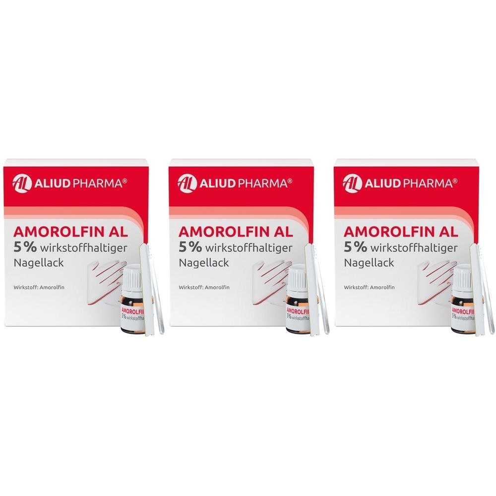 Amorolfin AL 5% wirkstoffhaltiger Nagellack 3x 3x5 ml Wirkstoffhaltiger