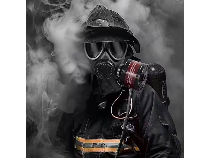Masque à gaz MF14/87, équipé d'un filtre à charbon actif, protège contre la vapeur, les produits chimiques, etc.