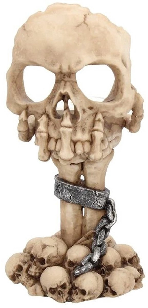 Ivoor waxinelichthouder 18 cm voor Gothic decoratie