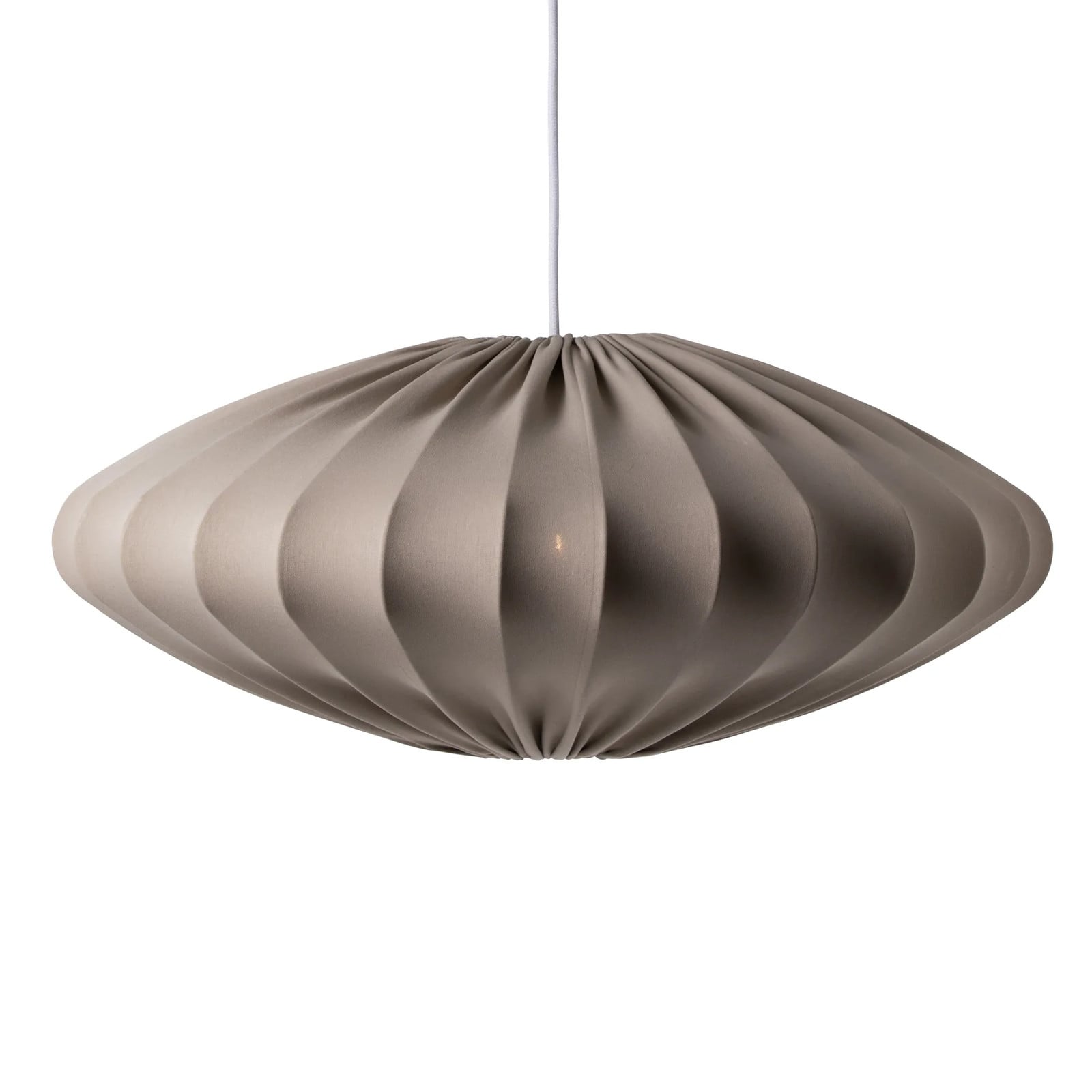 Watt & Veke Ellipse plafondlamp met stoffen kap - Zand - 65 cm
