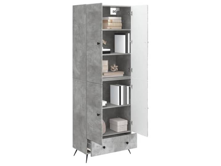 KTHLBRH 2-teiliges Schrank-Set aus technischem Holz Mit integriertem LED-Licht, 4 Türen, 3 Einlegeböden, 1 Schublade, Verwendung im Innen- und Außenbereich