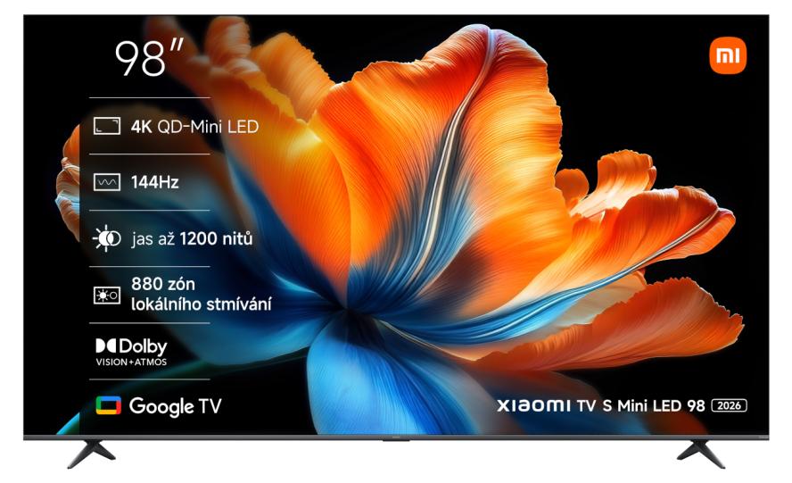 Xiaomi 98 Zoll Mini LED 4K UHD Fernseher TV S 2026 mit Google TV und 144 Hz Bildwiederholrate