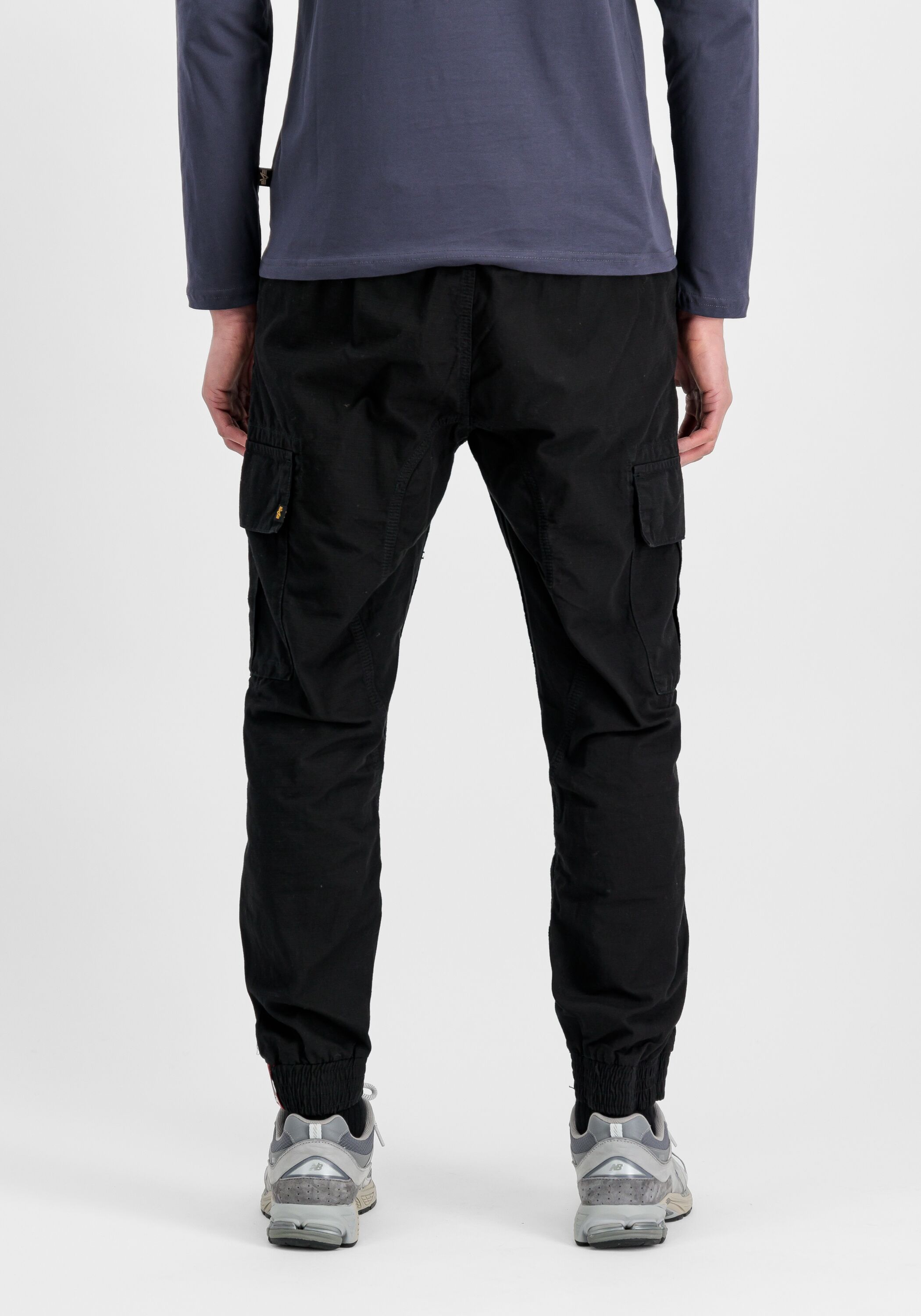Jogginghose ALPHA INDUSTRIES "Ripstop Slim Jogger", Herren, Gr. XXL, Normalgrössen, schwarz, Obermaterial: 100% Baumwolle. Futter: 100% Baumwolle, Hosen Jogginghose schwarz XXL, Normalgrössen