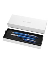 Pelikan Jazz Noble Elegance Blau Silber 2 Stücke Kugelschreiber + Füllfederhalter Füller & im Set Saphire (821902)