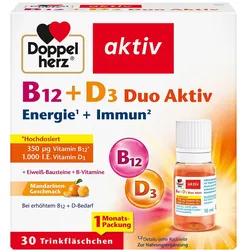 DOPPELHERZ B12+D3 Duo Aktiv Trinkampullen 30 St