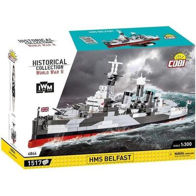 COBI Historical Collection 4844 - HMS Belfast Schlachtschiff, World War II, 1517 Klemmbausteine
