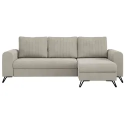 Ecksofa mit Schlaffunktion Axel ¦ beige ¦ Maße (cm): B: 242 H: 90