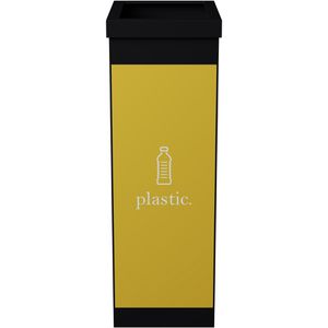 Paperflow Mülleimer Mülltrenner Plastik, gelb, aus Kunststoff, ohne Deckel, 60 Liter