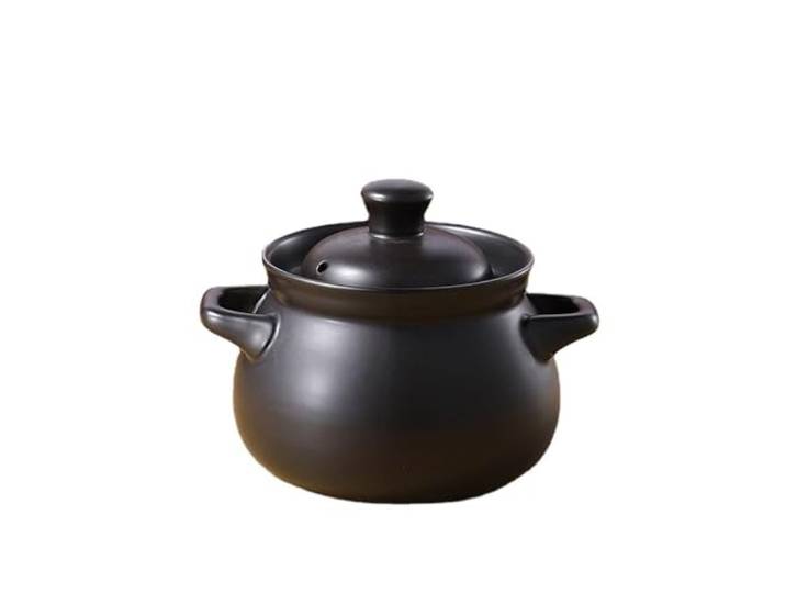 DIXII Chinesischer Keramik-Kochtopf, Irdener Topf, Chinesischer Auflauftopf, Eintopf, Chinesischer Steingut-Kochtopf Mit Deckel, Keramik-Suppentopf, Suppe,001,5L