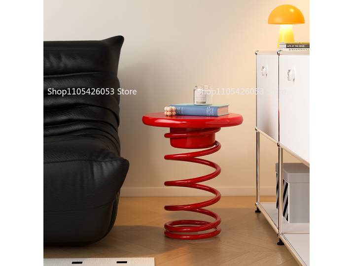 Table basse crème de style nordique, design créatif et tendance, pour salon et chambre à coucher, idéale pour un intérieur minimaliste.