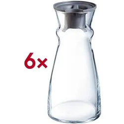 Arcoroc 6er-Pack Karaffe mit Deckel »Fluid« für 500 ml weiß