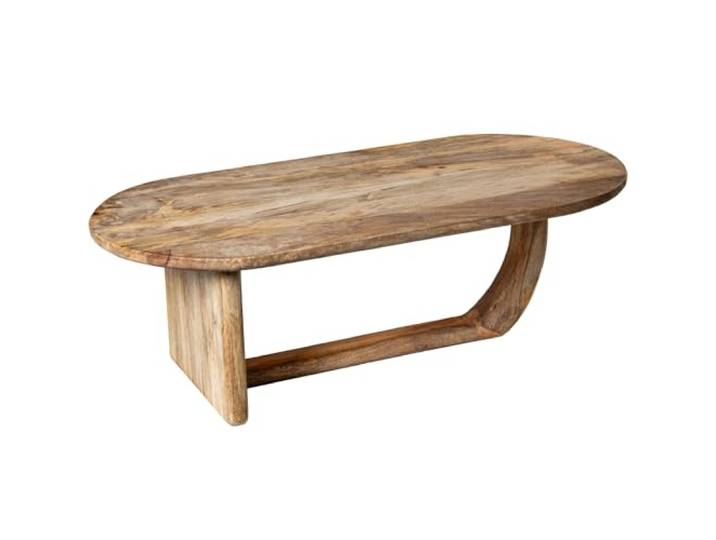 DRW Rechteckiger Couchtisch aus Naturholz, 110 x 36 x 53 cm