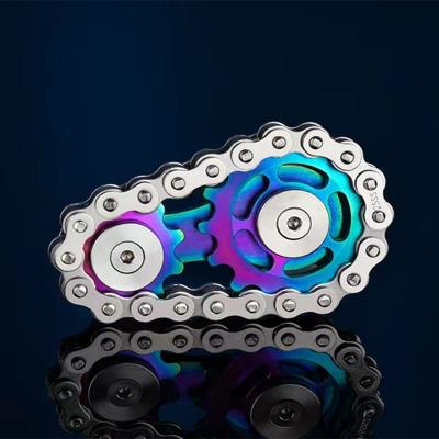 JoyToys Chain Gear Hand Spinner For Adults Metal Fidget Toy For Stress Relief & ADHD Focus Tool corlorful