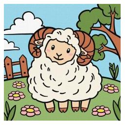 Ideyka Malen nach Zahlen - Lamb Kids 25x25cm (66128831)