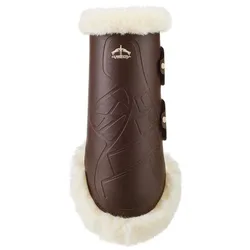 Gamaschen VER TRS Turnout hinten, mit Kunstfell brown PFERD M
