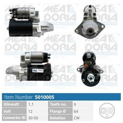 MEAT & DORIA Starter 5010005 für Opel LANCIA Fiat GM Suzuki