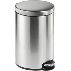 Durable Treteimer 12lt 340123 Edelstahl, 40cmx31cm, Abfalleimer, Silber