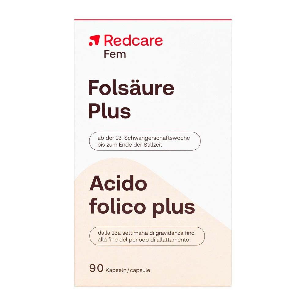Folsäure Plus RedCare Kapseln 90 St
