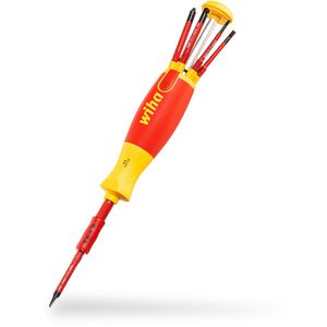 Wiha Schraubendreher LiftUp electric VDE, 38611, Set, Elektro VDE, Schlitz, Kreuzschlitz, 6-teilig