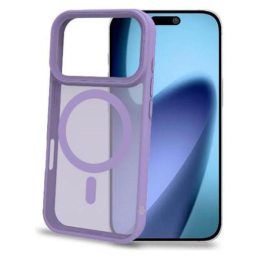 Celly Cover Magmatt, Transparent Violett, Kompatibel mit (Apple iPhone 17 Pro) (MAGMATT1151VL)