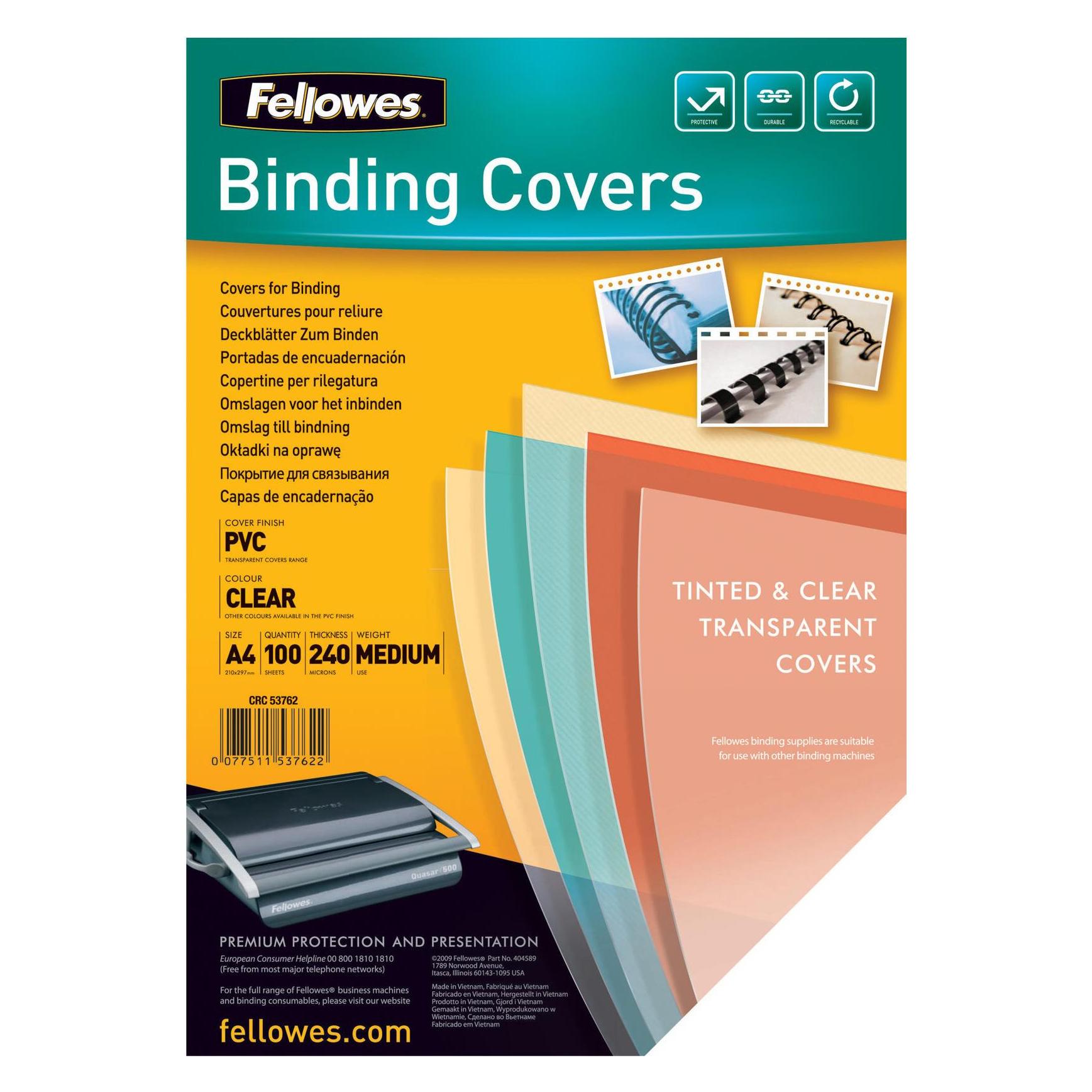 Fellowes PVC Deckblätter (A4, 240 Mikron) (53762)