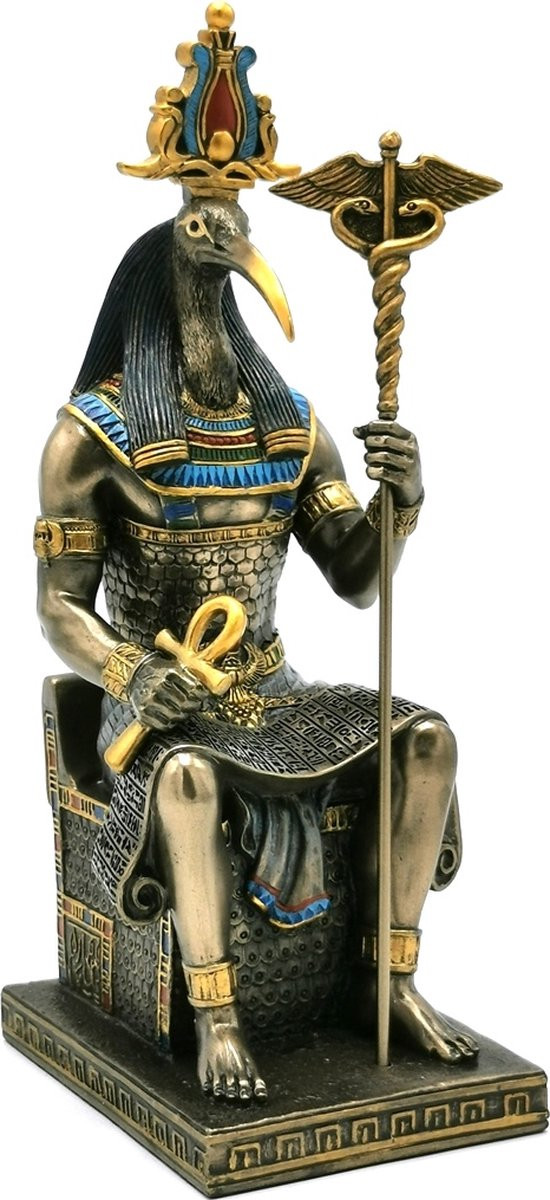 Veronese Design Thoth Egyptische god van Wijsheid gebronsd beeld H x B x D: 24 x 11 x 9 cm
