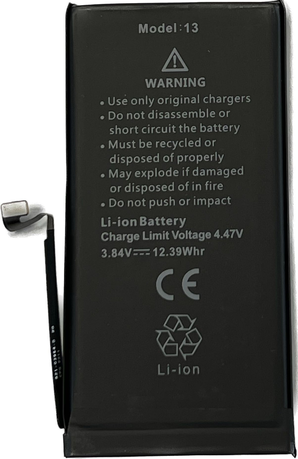 TRADEBIT Batterij voor Apple iPhone 13, 3227 mAh