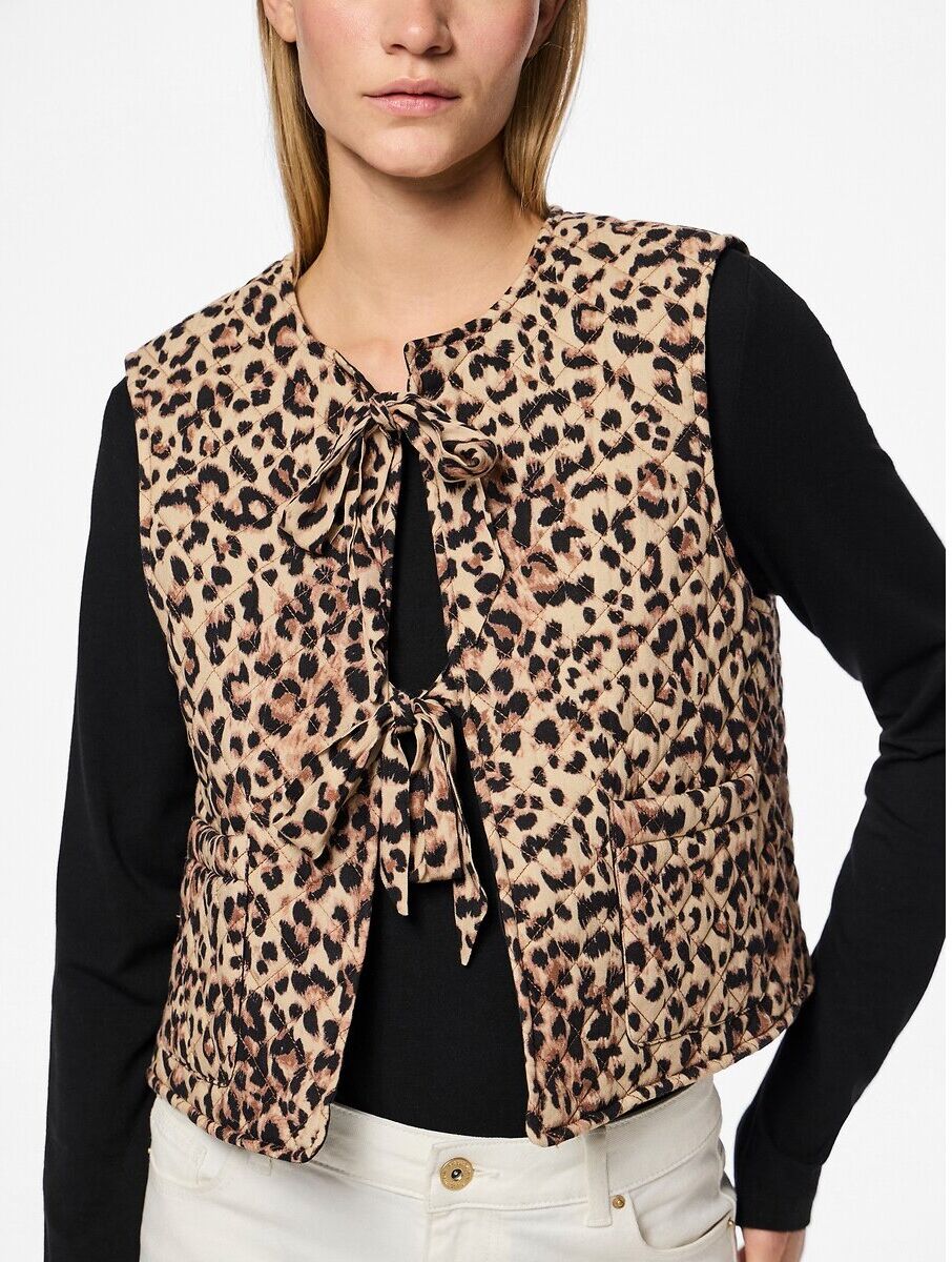 PIECES Veste léopard sans manches
