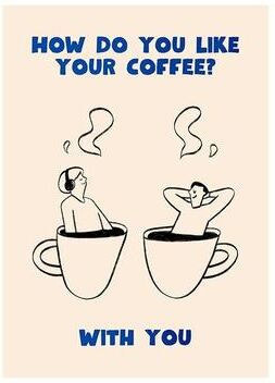 Uplifted Finds Surreal Coffee Diver Canvas Poster   Trendy Kitchen Gallery Wall Art 21 20 X 30 Cm Unframed