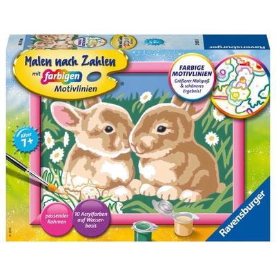 CreArt, Malen nach Zahlen Kinder - Niedliche Häschen