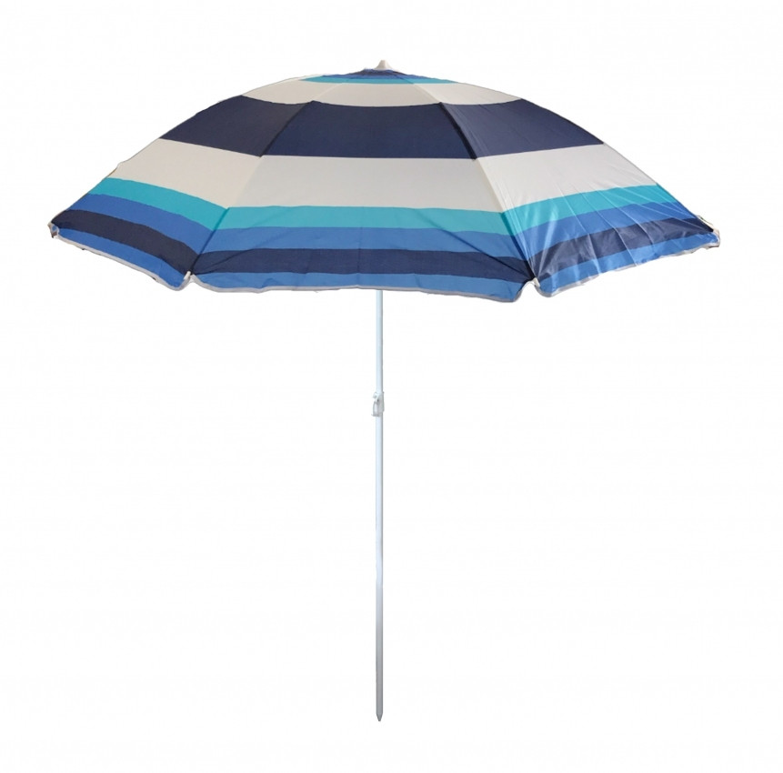 Floraland Strandparasol JKB04 blauw met regenboogprint