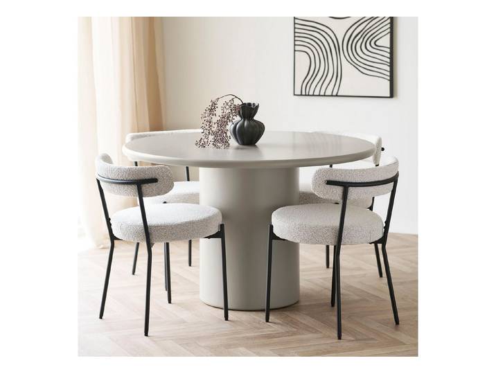 Maison ESTO Esstisch LUGANO Esszimmertisch rund ø 120 cm sand