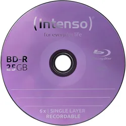 Intenso 1x50 BD-R 25GB 6x Speed, Cakebox (50x), Optischer Datenträger