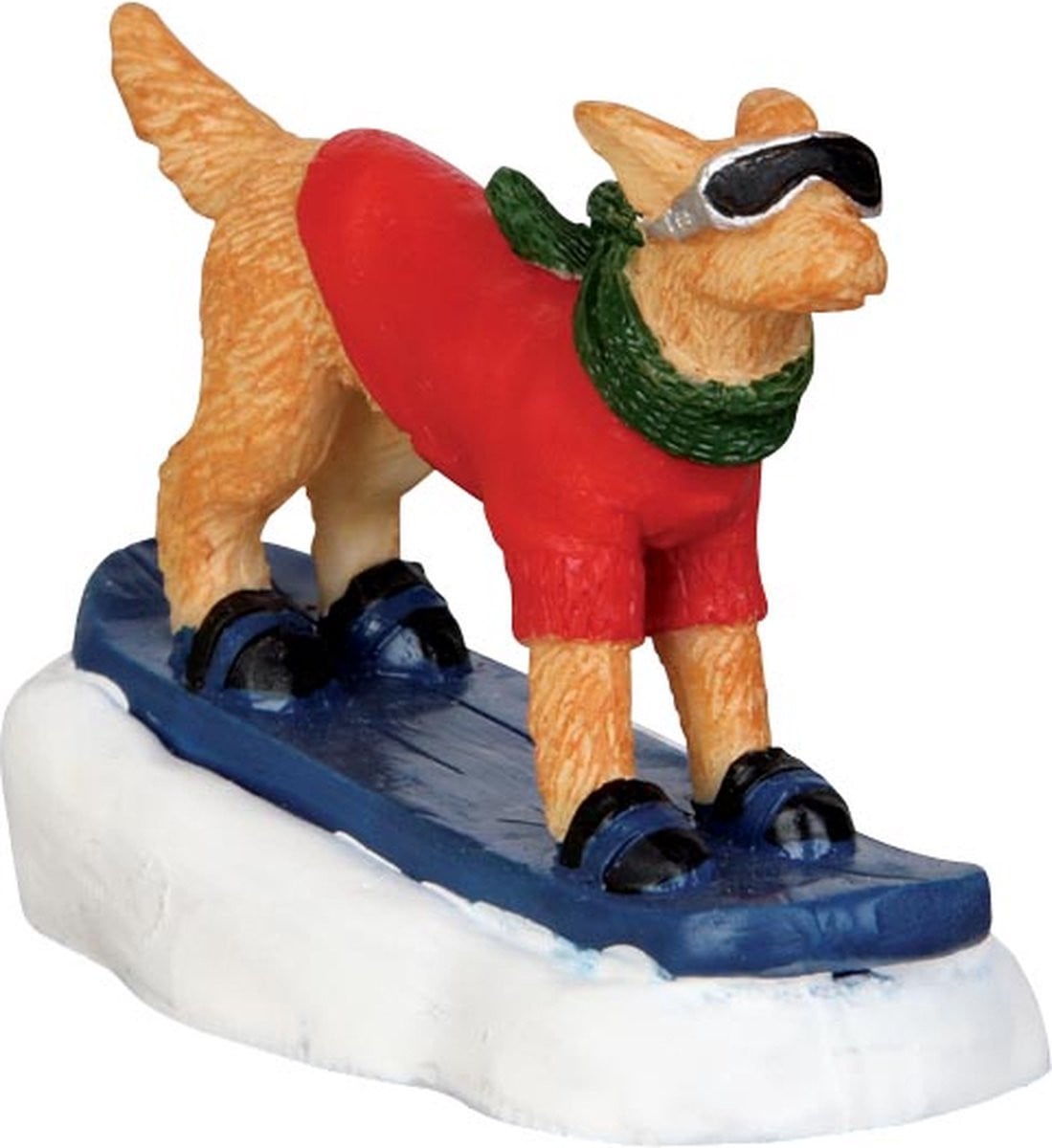 Lemax Snowboarding dog kerstdecoratie