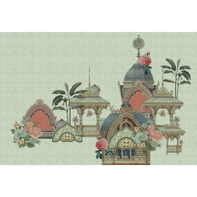 Fototapete LIVING WALLS "Walls by Patel Jaipur", grün, B:4m L:2,7m, Vlies, Tapeten, Vlies, Wand
