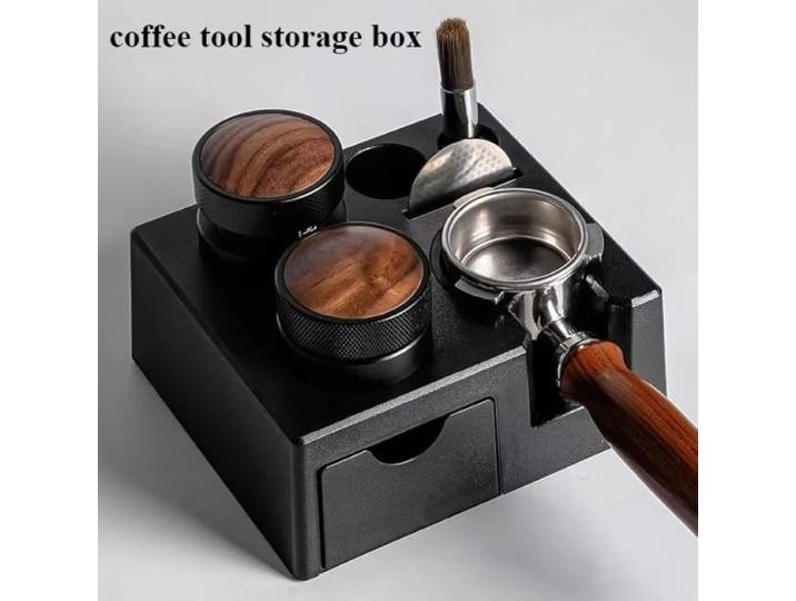 Support de Tamper à Café Multifonctionnel en ABS pour Poignées de 51-58mm – Accessoire Essentiel pour Café et Usage Professionnel – Boîte de Rangement pour Café