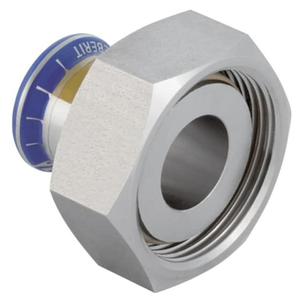 Geberit Gas-Übergang Mapress d 22mmxG 1 1/8, m ÜM, Edelstahl (70791389)