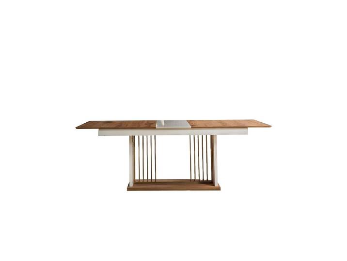 Xlmoebel Esstisch Brauner ausziehbarer Esstisch aus Holz für elegante Mahlzeiten (Esstisch), Hergestellt in Europa