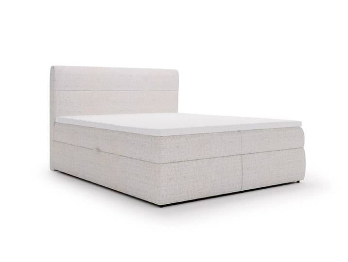 Boxspringbett SAGA cremeweiss 160x200cm halbfest