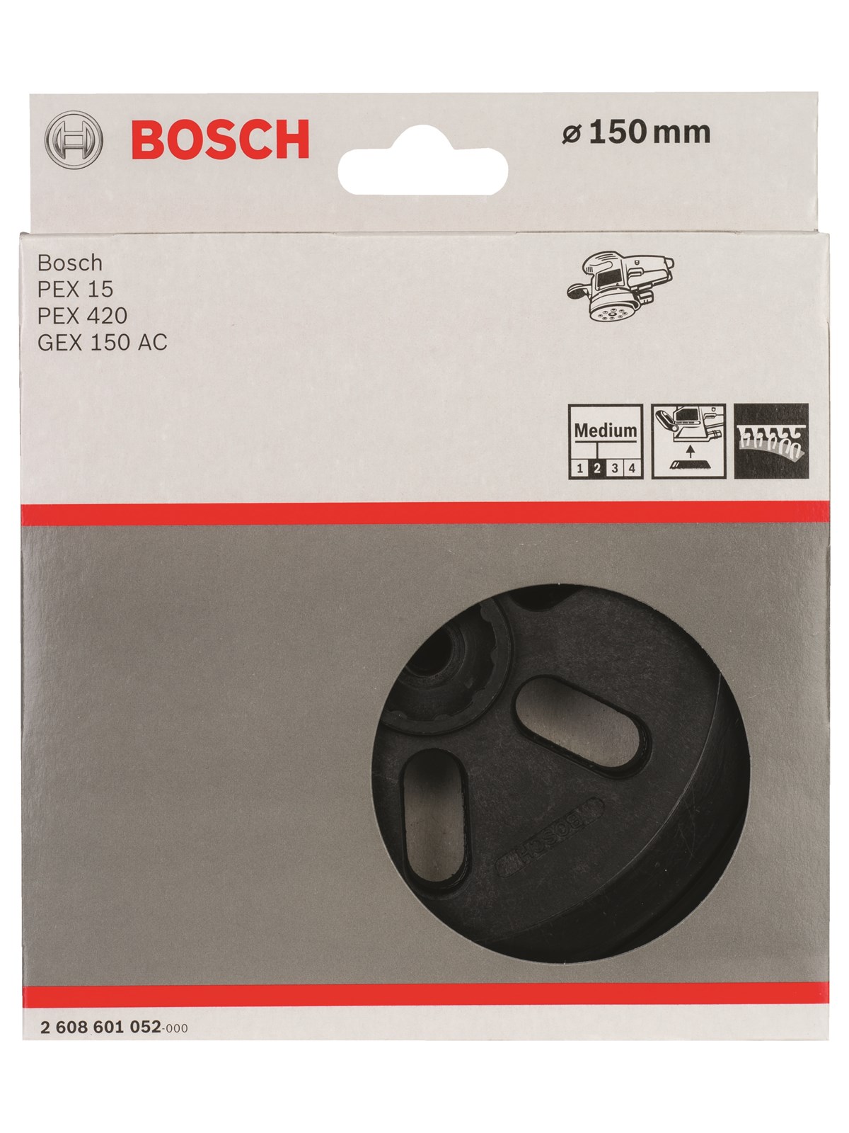 Bosch SLIBEBAGSKIVE 150MM MELLEM TIL PEX