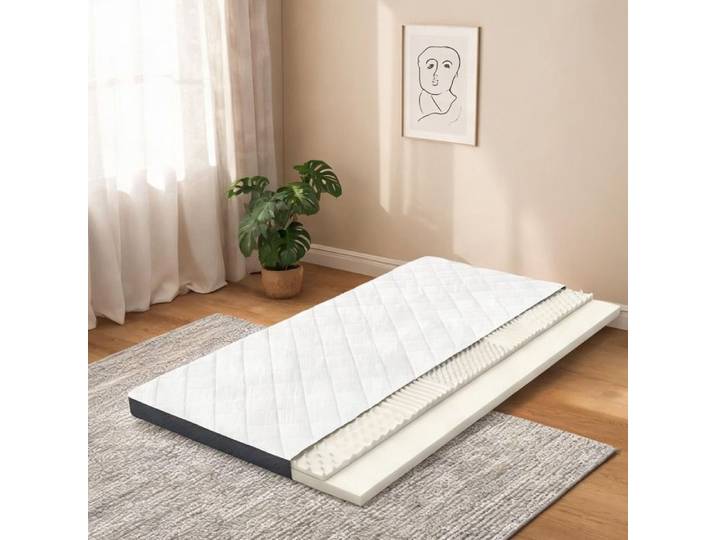Matelas adulte 90x200 cm mousse H3 7 zones - Soutien équilibré-ferme certification Oeko-TEX
