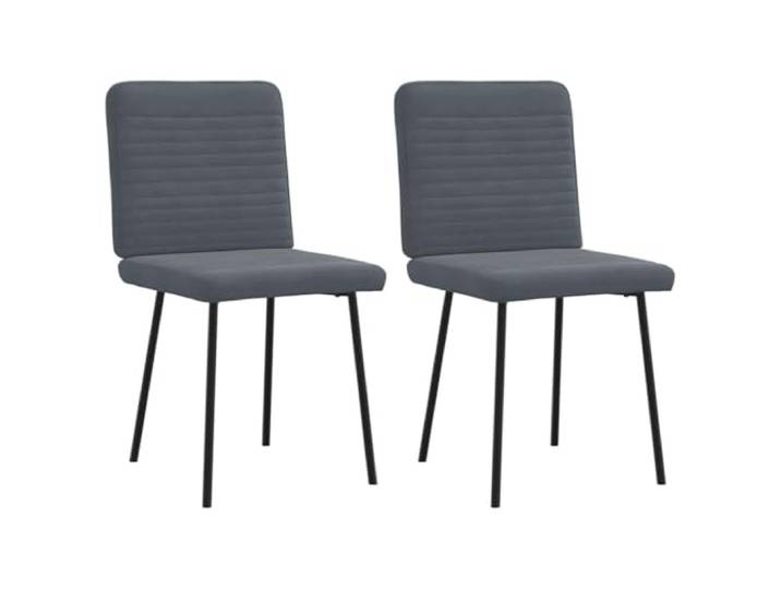 Fisinber Esszimmerstühle 2er Set, Samt Polsterstuhl Dunkelgrau Vielseitige Sitzmöbel mit weicher Polsterung für Wohnzimmer, Küche und Gästezimmer schaffen ein gemütliches Ambiente.