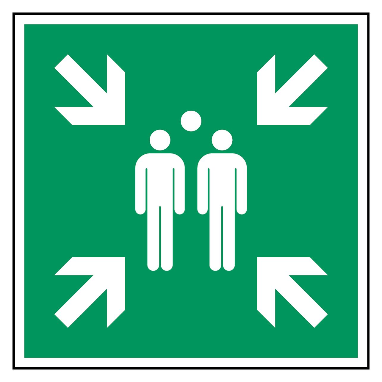 Brady Evacuation assembly point - (E/E007/NT-ALU-600X600/1-B)