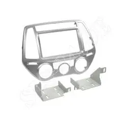 Hyundai i20 ab 2013 Doppel-IN Radioblende Radio Blende silber