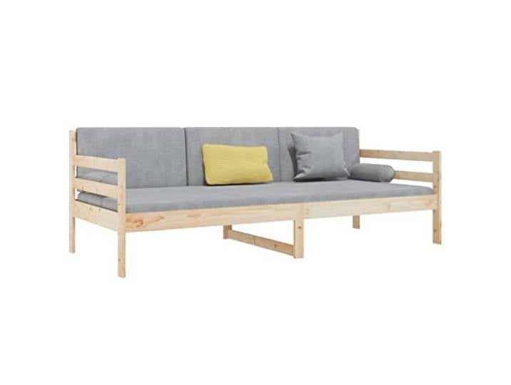 Schlafsofa aus massivem Kiefernholz, 80 x 200 cm Seitenteile, Lattenrost inklusive, Stauraum für Gäste