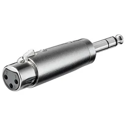 XLR-Adapter, XLR-Buchse (3-Pin) - 6,35mm Klinkenstecker (3-Pin, Stereo)